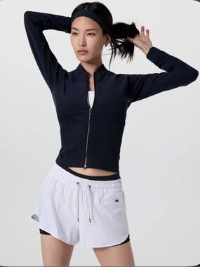 Vuori Navy Blue Elevation Track Athletic Full Zip Soft Jacket